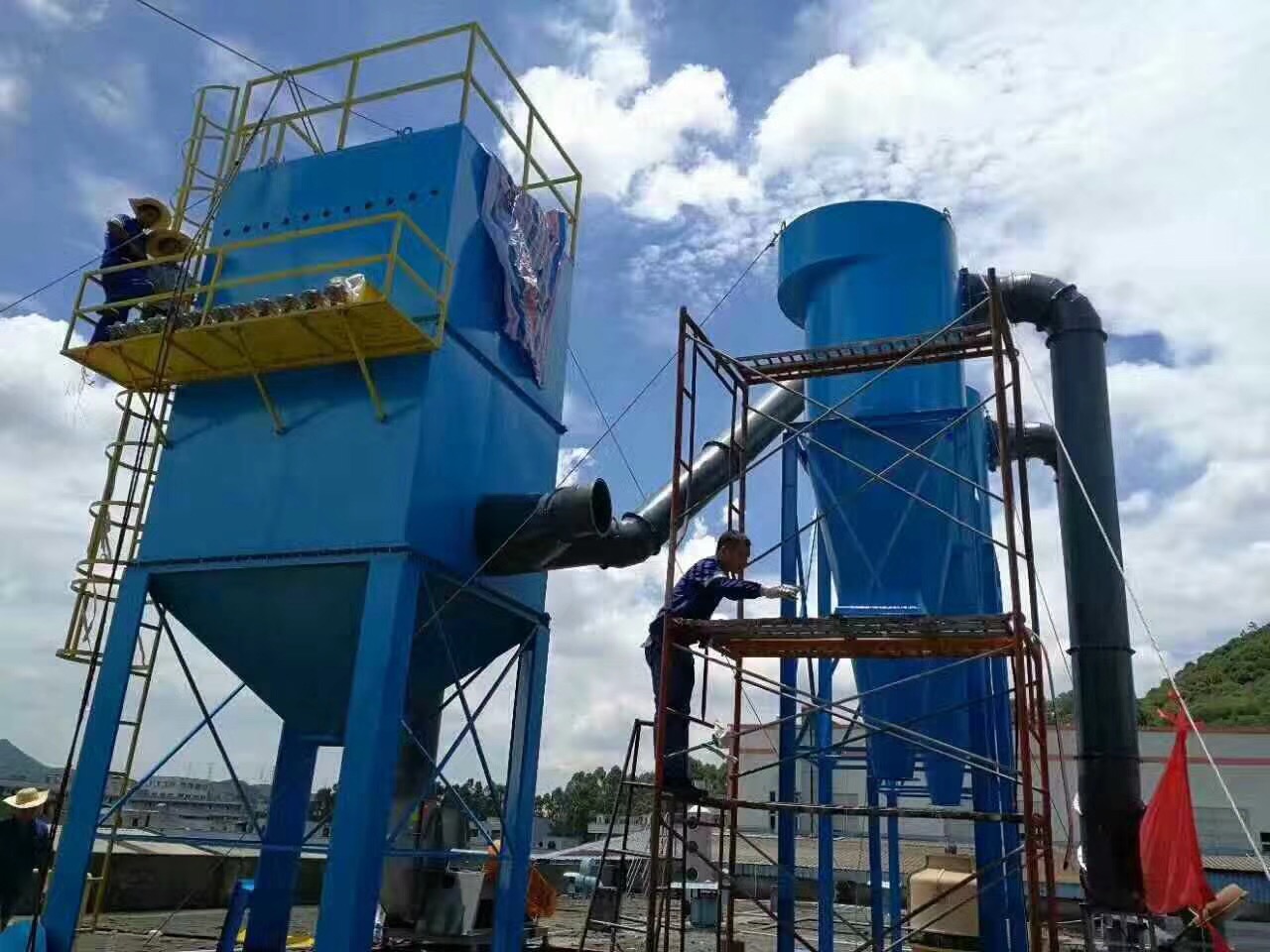 綠深布袋除塵器加旋風除塵 綠深布袋除塵器